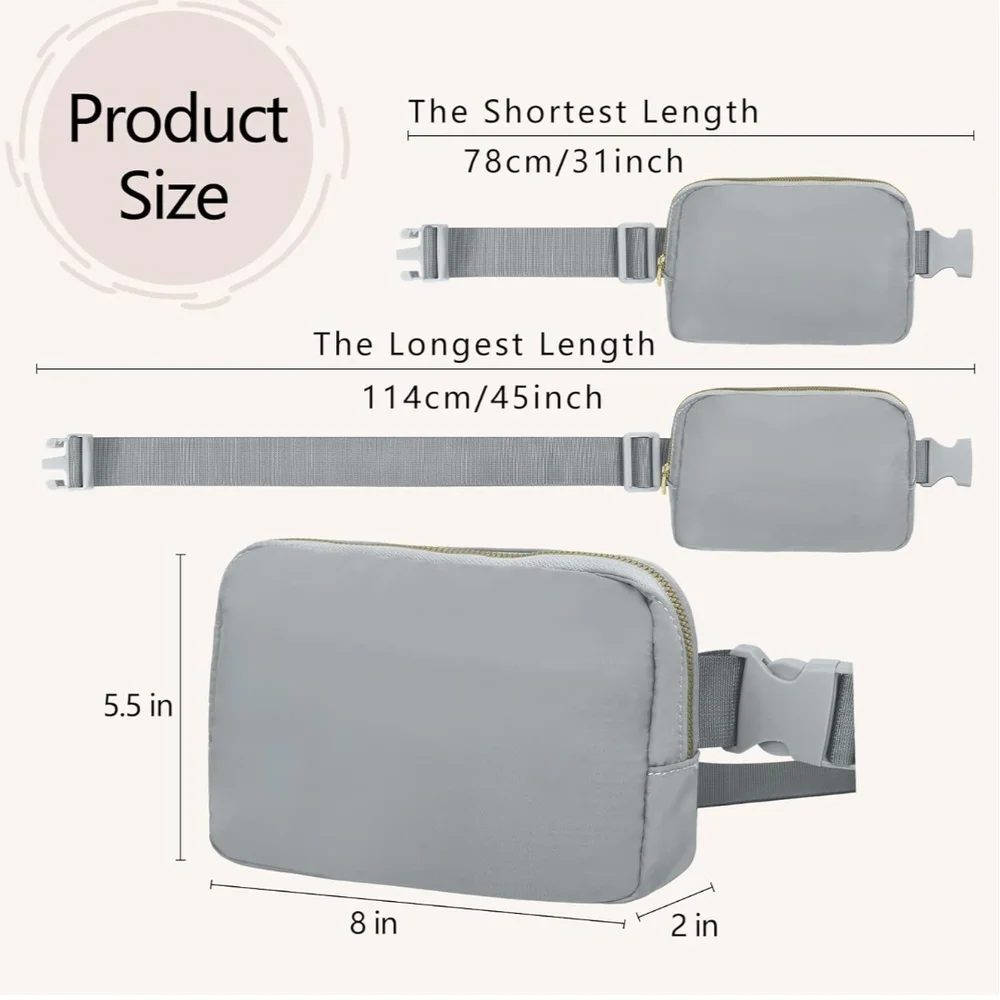 Stylish Gray‎ Fanny Pack Bag
